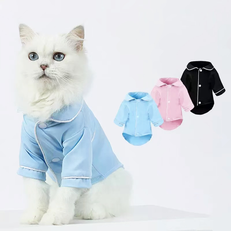 Summer Dog Clothing - ペットパジャマファッションペット服犬用シャツ高級コートジャケットレジャーウェア小型犬中型犬猫チワワブルドッグペット服