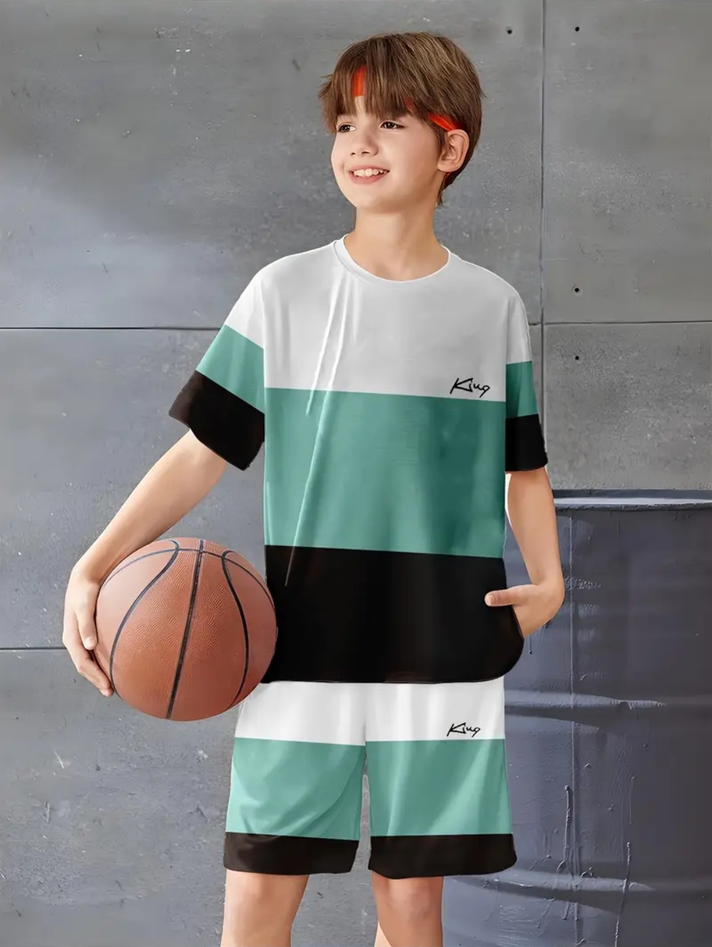 Summer Clothing List - ボーイズセット クラシックプリントパターン サマースポーツセット 子供用 軽量 通気性