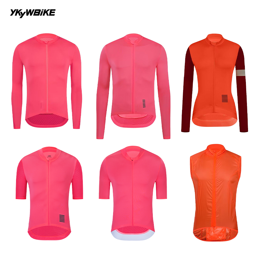 Summer Clothing Discount - Ykyw 通気性サイクリングジャージ割引自転車服ロードバイクレースmtb maillotシャツトップスプロチームピンクカラージャージ