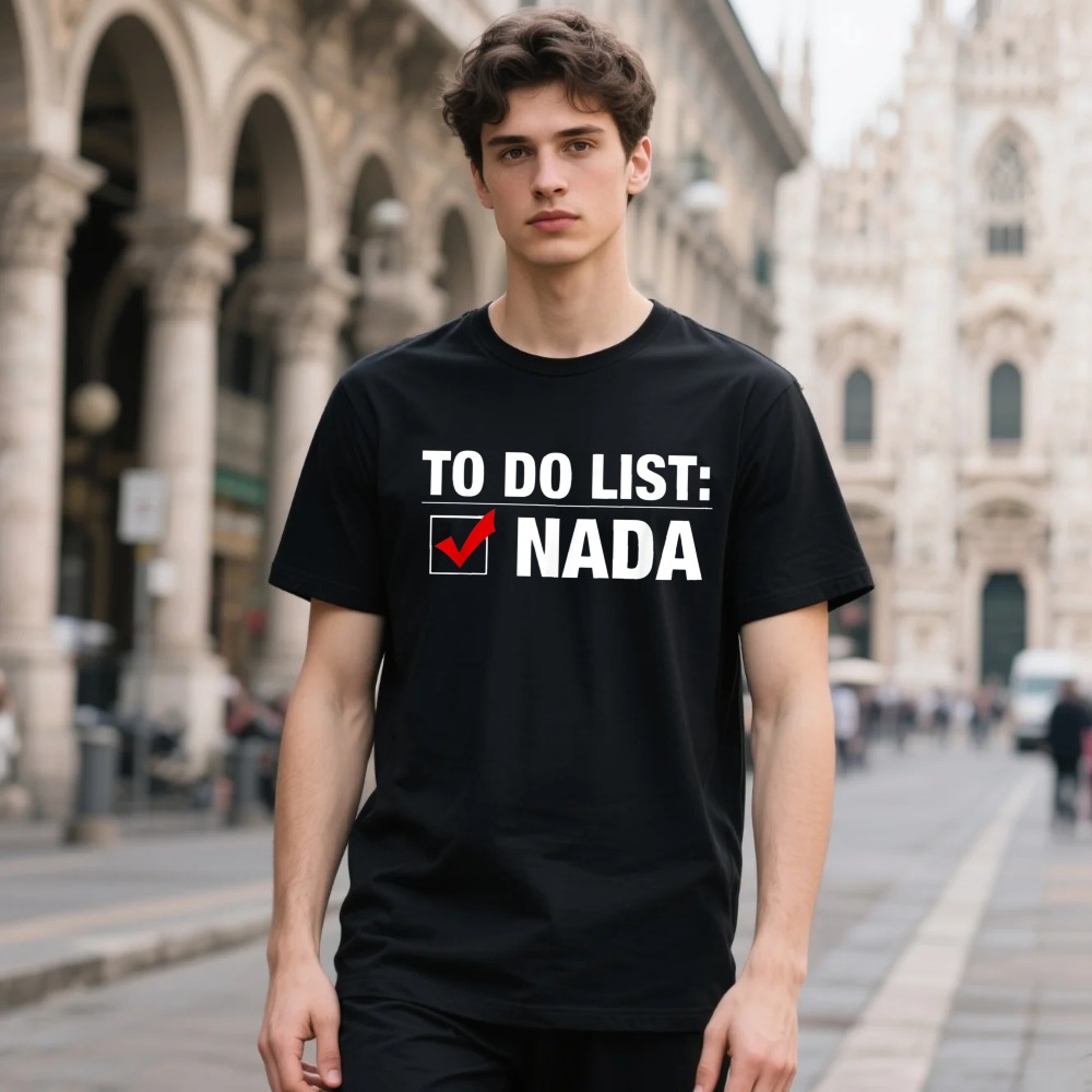 Summer Clothing List - TO DO LIST: NADA ファッションスローガン Tシャツ