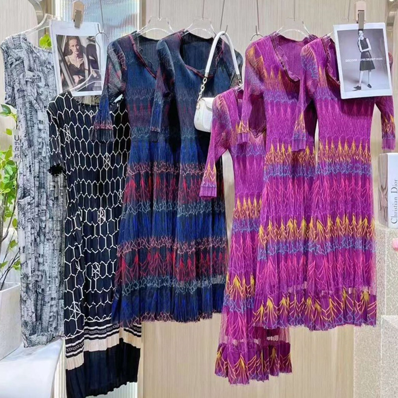 Summer Clothing Discount - 女性のための花柄のサマードレス,軽量,通気性,伸縮性,プリーツスカート,婦人服,割引,3,24