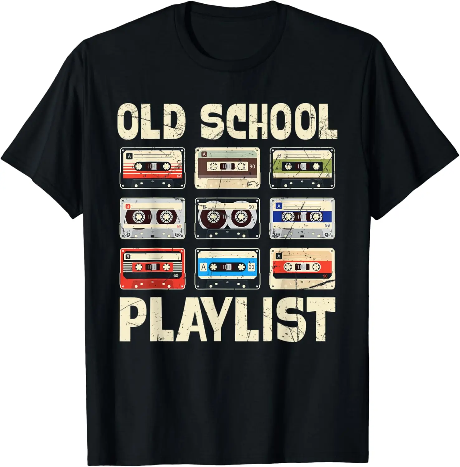 Summer Clothing List - 2026NEW オールドスクールテーププレイリスト Tシャツグラフィック Tシャツ男性服トップスヴィンテージ Tシャツ Camisas