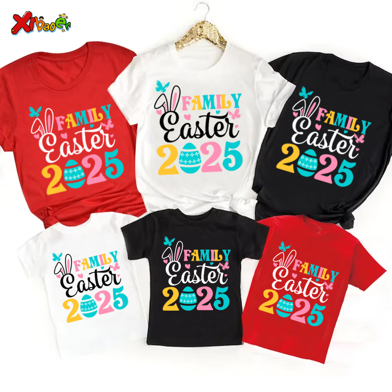 Summer Clothing New Look - イースターファミリーシャツパーティーファミリーマッチング衣装ファミリアファミリールック女の赤ちゃん服ベビー服新生児子供服トップ