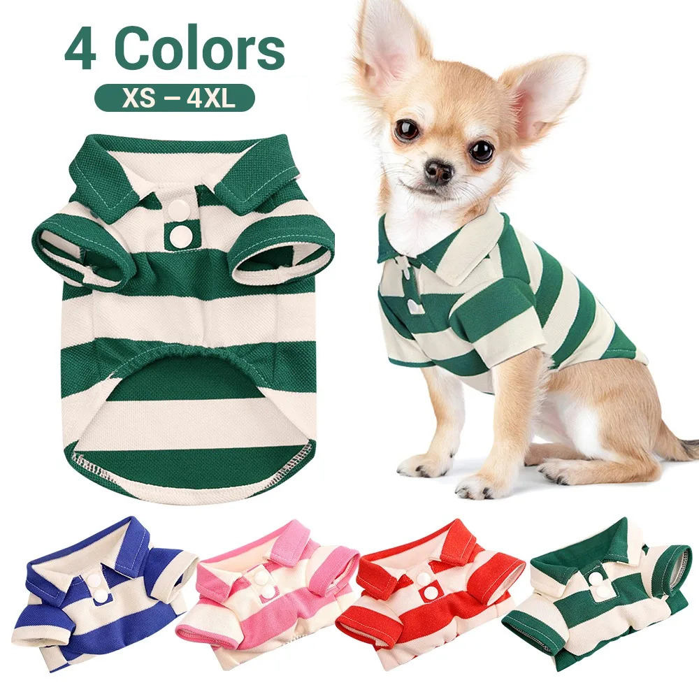 Summer Dog Clothing - 小型犬と大型のペット用カジュアルTシャツ,犬の服,キワワ,パグコスチューム,ヨロクシャーの服,夏