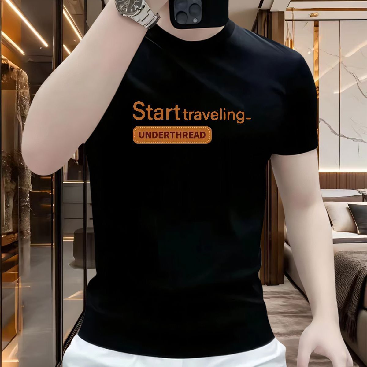Summer 2025 Clothing Essentials - 2025年新作 メンズ サマー 半袖Tシャツ おしゃれなプリントとカジュアルなラウンドネック エッセンシャル