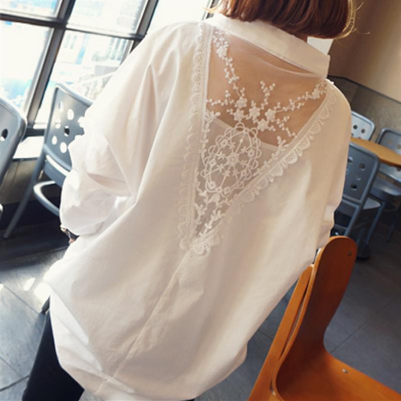 Summer Gauze Clothing - 女性の刺繍入りガーゼシャツ,特大のゆったりとしたブラウス,Vネック,カジュアルな服装,2019年夏と秋
