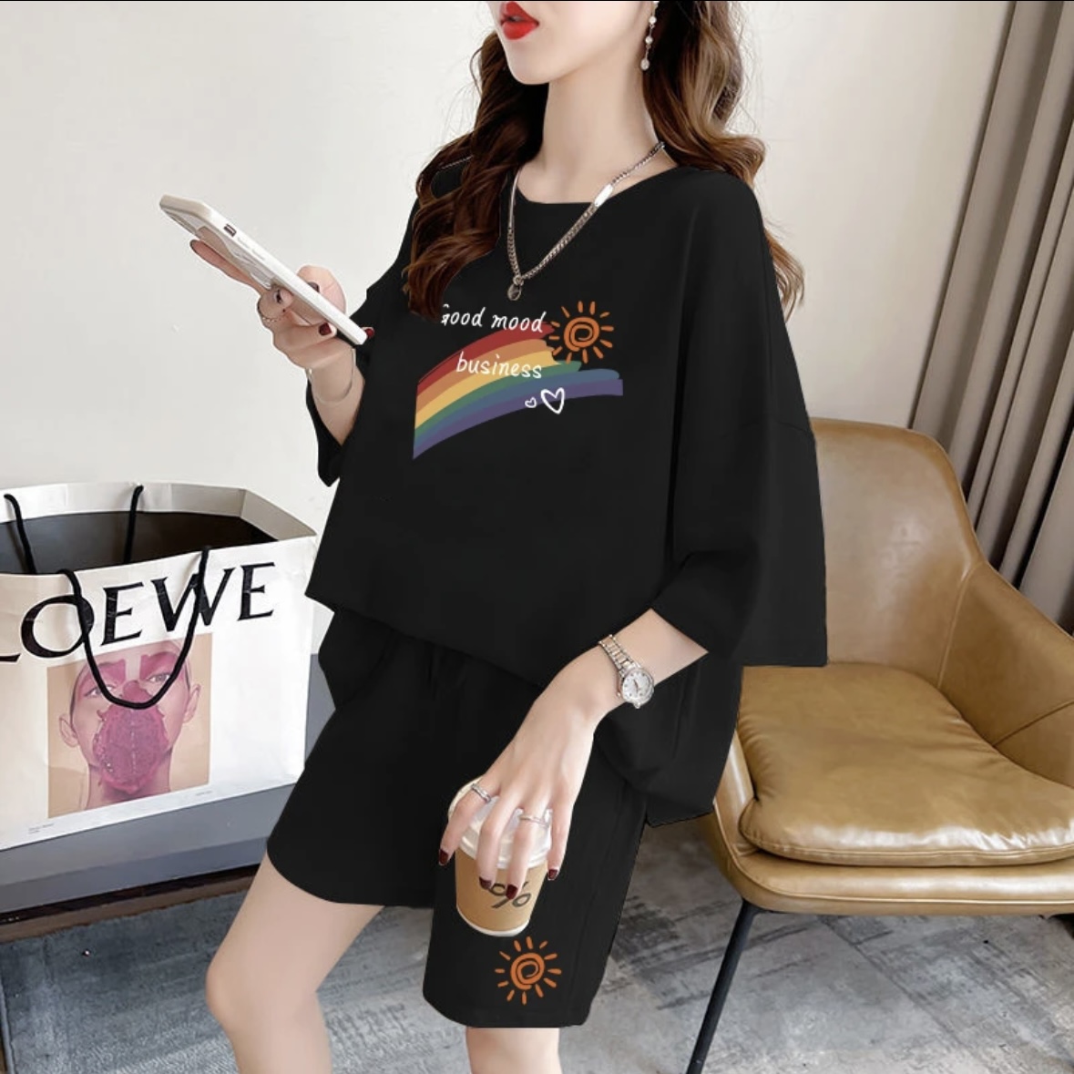 Summer Clothing Usa - ファッションレディースサマーショートパンツセット、スポーツウェア、オーバーサイズ半袖Tシャツ、2ピースセット、スポーツウェア、レディースカジュアルウェア