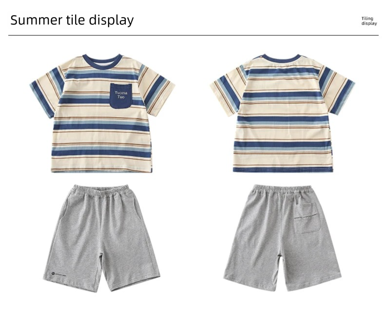 新しい夏の家族旅行服セット男の子と女の子のTシャツショーツセ - Summer Clothing New Look のレビューと価格