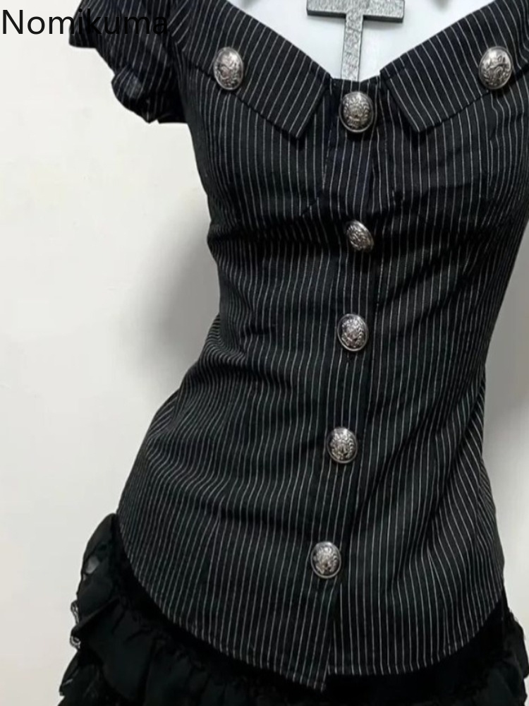 ゴスツーピースセット女性の服中空アウトスリムウエストストライ - Summer Clothing Juniors のレビューと価格