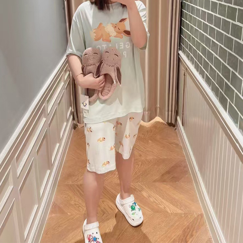 アニメ漫画ポケモンサマーホームスーツセットかわいいカビゴンイ - Summer House Clothing のレビューと価格