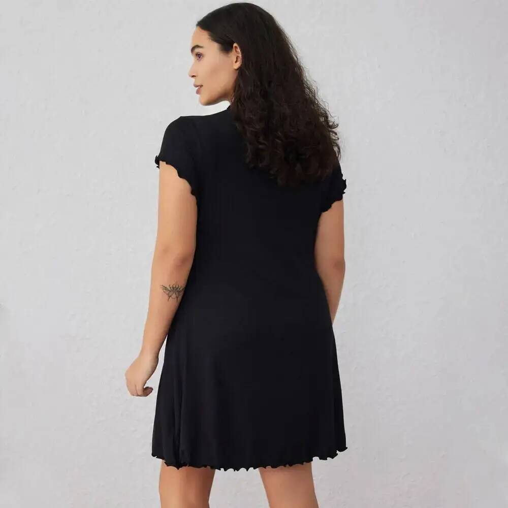 新しい婦人服シンプルでエレガントな半袖ニット長袖ドレスはスリ - Summer Clothing New Look のレビューと価格