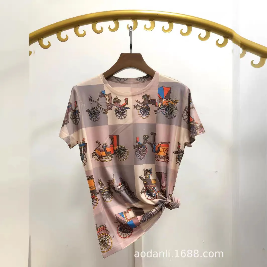 2025年 レディース チェック柄Tシャツ ヴィンテージ風  - Summer De Clothing のレビューと価格