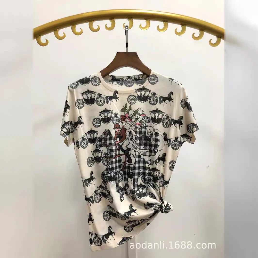 2025年 レディース チェック柄Tシャツ ヴィンテージ風  - Summer De Clothing のレビューと価格
