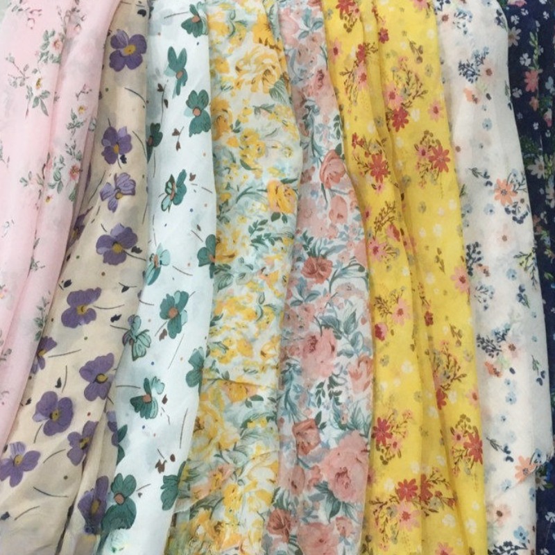 2/3 メートル花柄シフォン生地サマードレス快適な通気性の衣 - Summer Clothing Material のレビューと価格