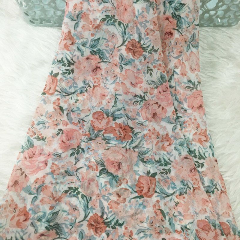 2/3 メートル花柄シフォン生地サマードレス快適な通気性の衣 - Summer Clothing Material のレビューと価格