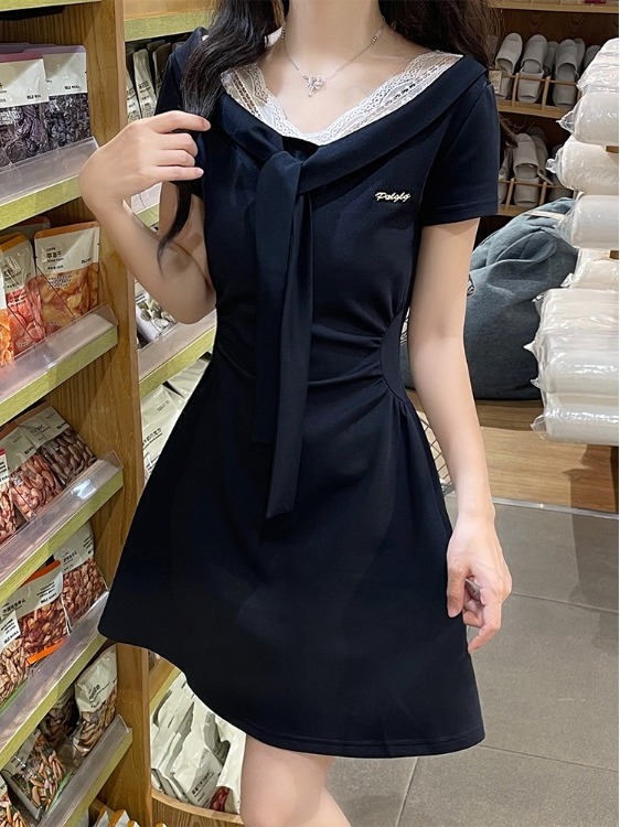 夏用レーストリムAラインドレス ネイビーカラー ボウノット半 - Summer Clothing Old Navy のレビューと価格