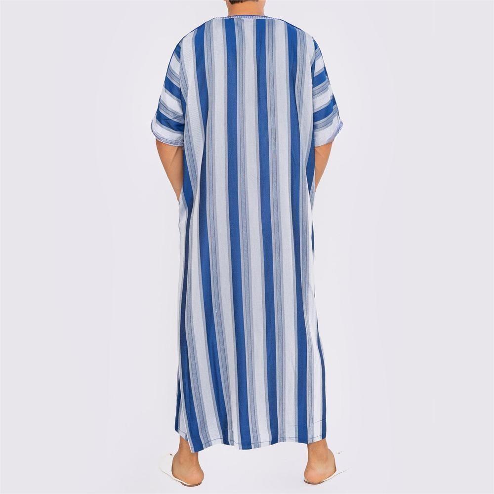 アラビア男性用半袖ロングローブ大きいサイズ中東服夏カジュアル - Summer Clothing Material のレビューと価格