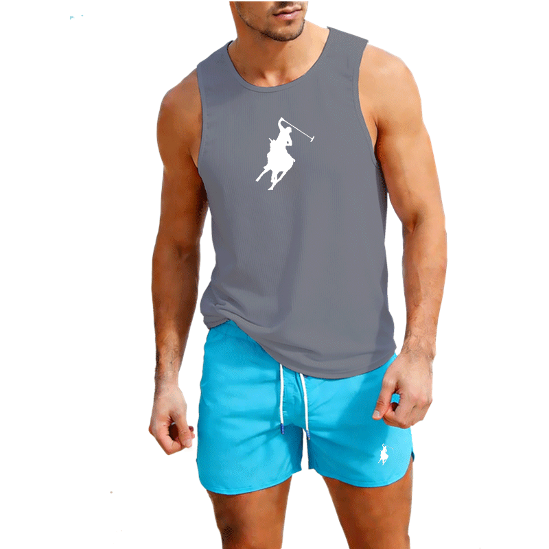 ヨーロッパメンズサマーベスト＆ショーツセット 2ピース アウ - Summer Clothing Usa のレビューと価格