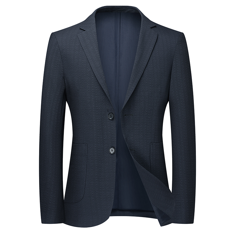 クラシックメンズビジネスカジュアルブレザーネイビーブルースー - Summer 2025 Clothing Essentials のレビューと価格