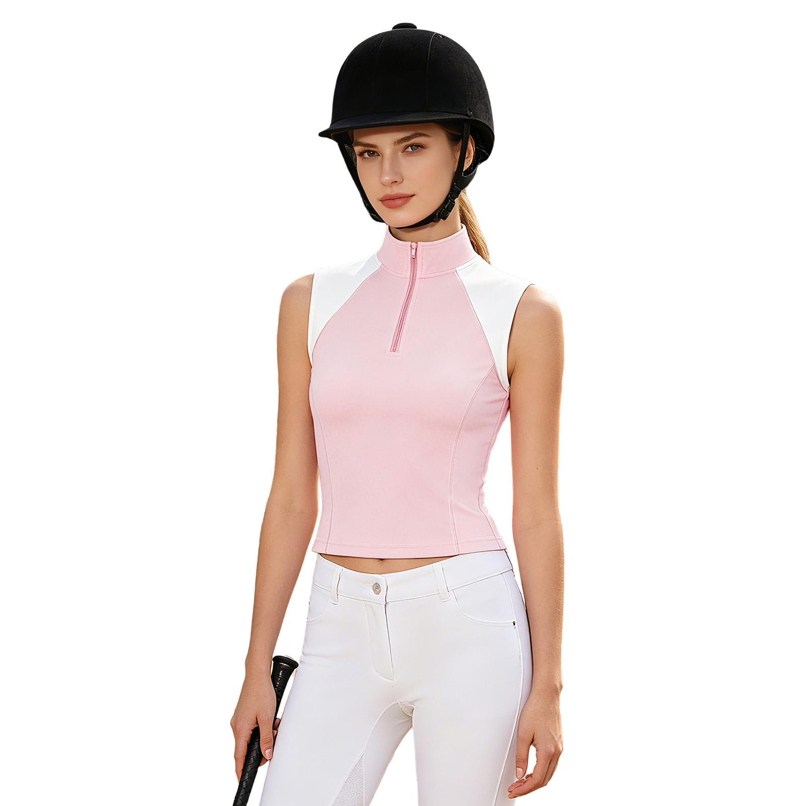 レディース乗馬用シャツベスト、乗馬服、ノースリーブ、速乾、ジ - Summer Equestrian Clothing のレビューと価格