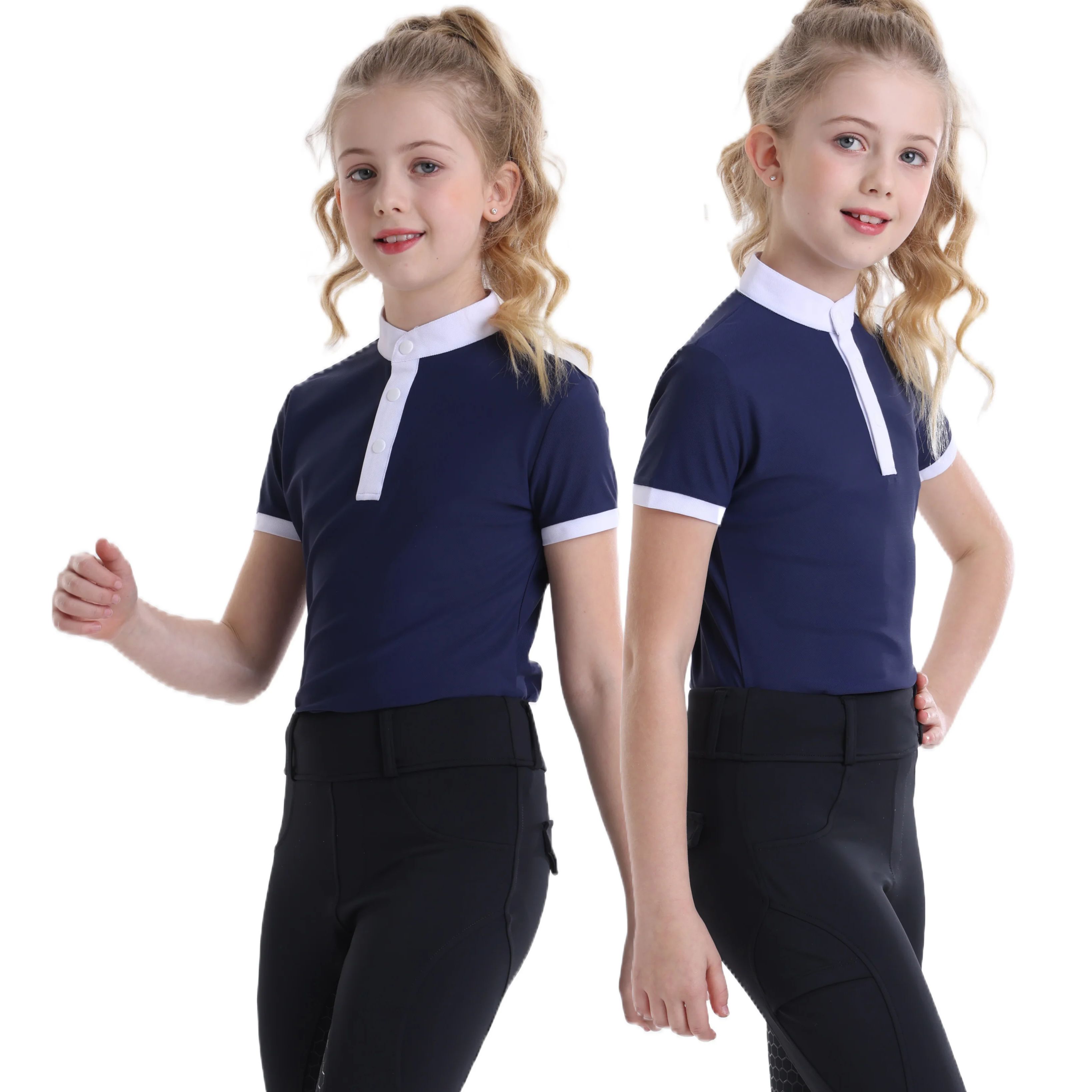 夏用子供半袖乗馬Tシャツ 子供乗馬服 夏用半袖速乾高弾性 - Summer Equestrian Clothing のレビューと価格