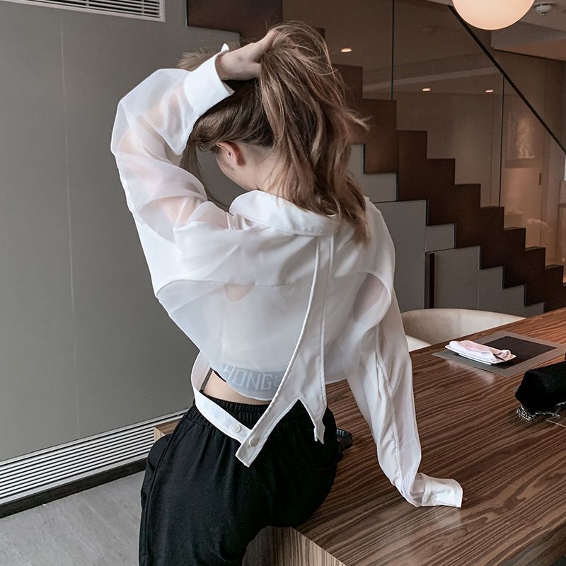 女性のためのシックなパッチワークシャツ,セクシー,エレガント - Crop Blouse Linen のレビューと価格