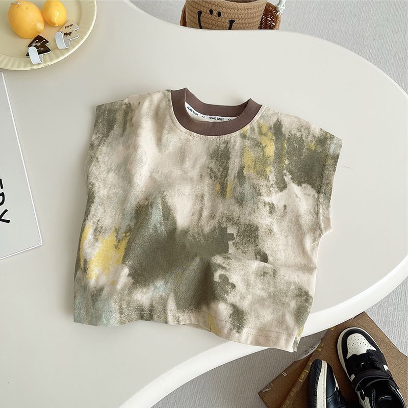 韓国の夏用幼児ベビー男の子服スーツ2026ノースリーブTシャ - Summer Clothing Drawing For Kids のレビューと価格