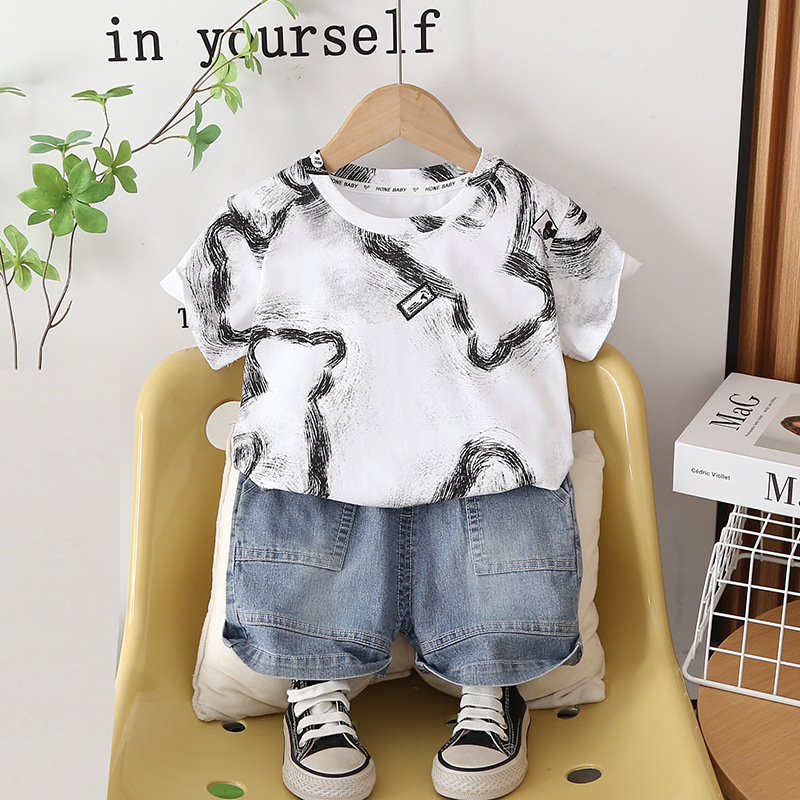 幼児男の子用衣装 キッズサマースーツ 2026新作 グラフィ - Summer Clothing Drawing For Kids のレビューと価格