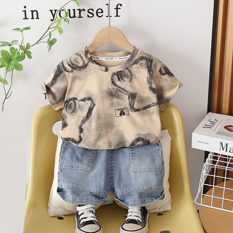 幼児男の子用衣装 キッズサマースーツ 2026新作 グラフィ - Summer Clothing Drawing For Kids のレビューと価格