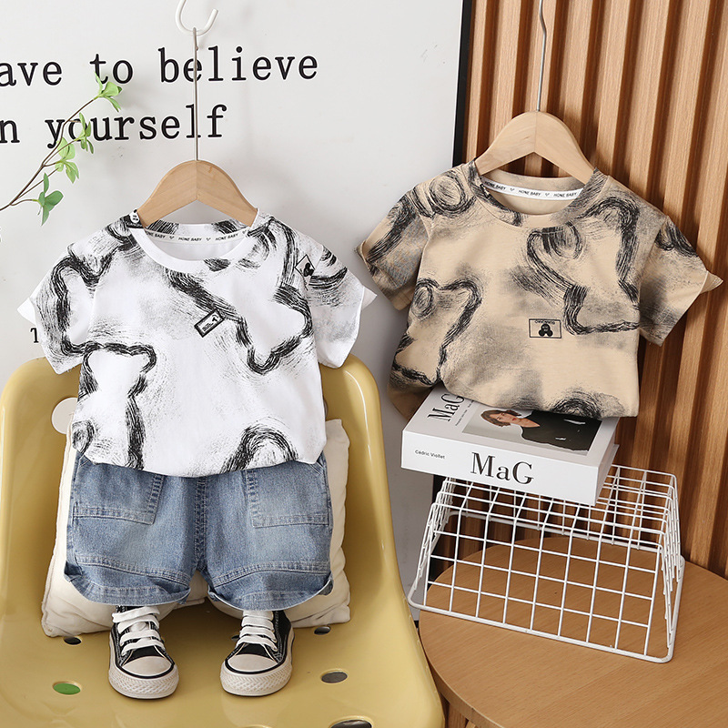幼児男の子用衣装 キッズサマースーツ 2026新作 グラフィ - Summer Clothing Drawing For Kids のレビューと価格