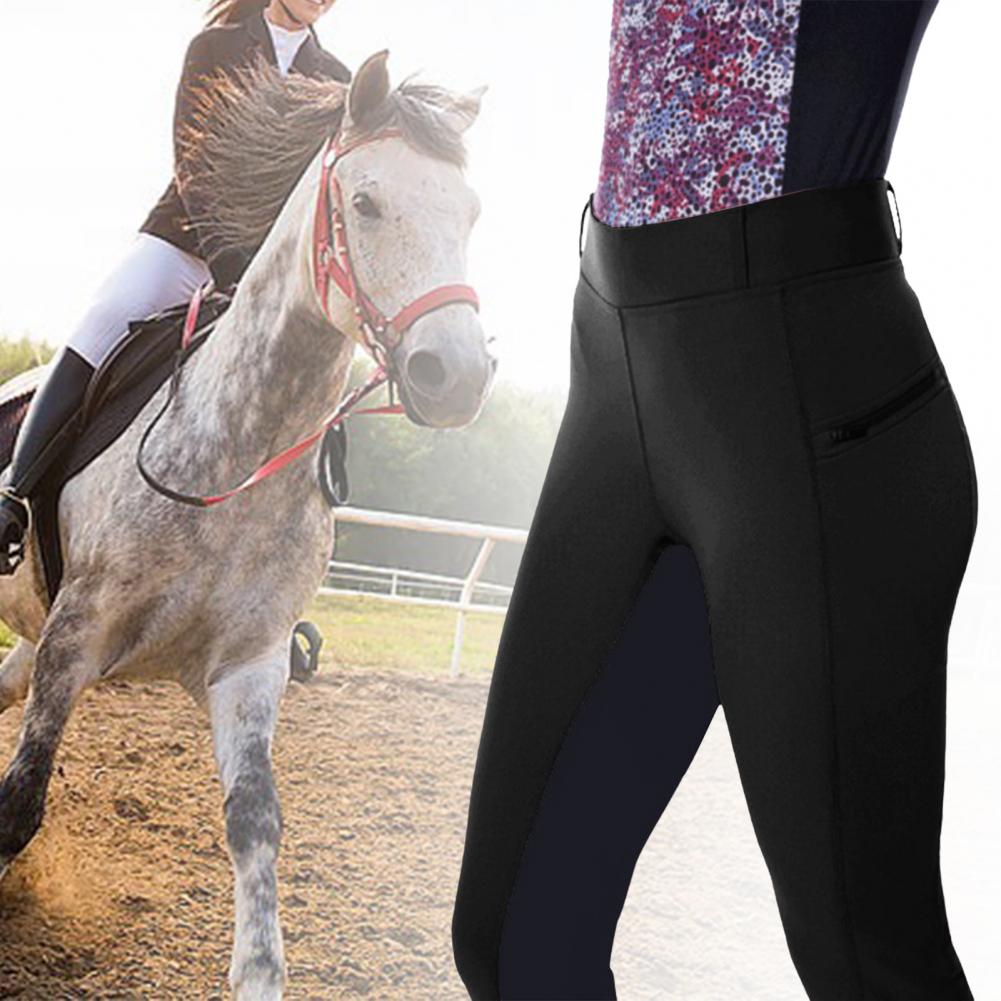 ハイウエストパンクスタイル伸縮性抜群ナイン丈乗馬パンツ拼接カ - Summer Equestrian Clothing のレビューと価格