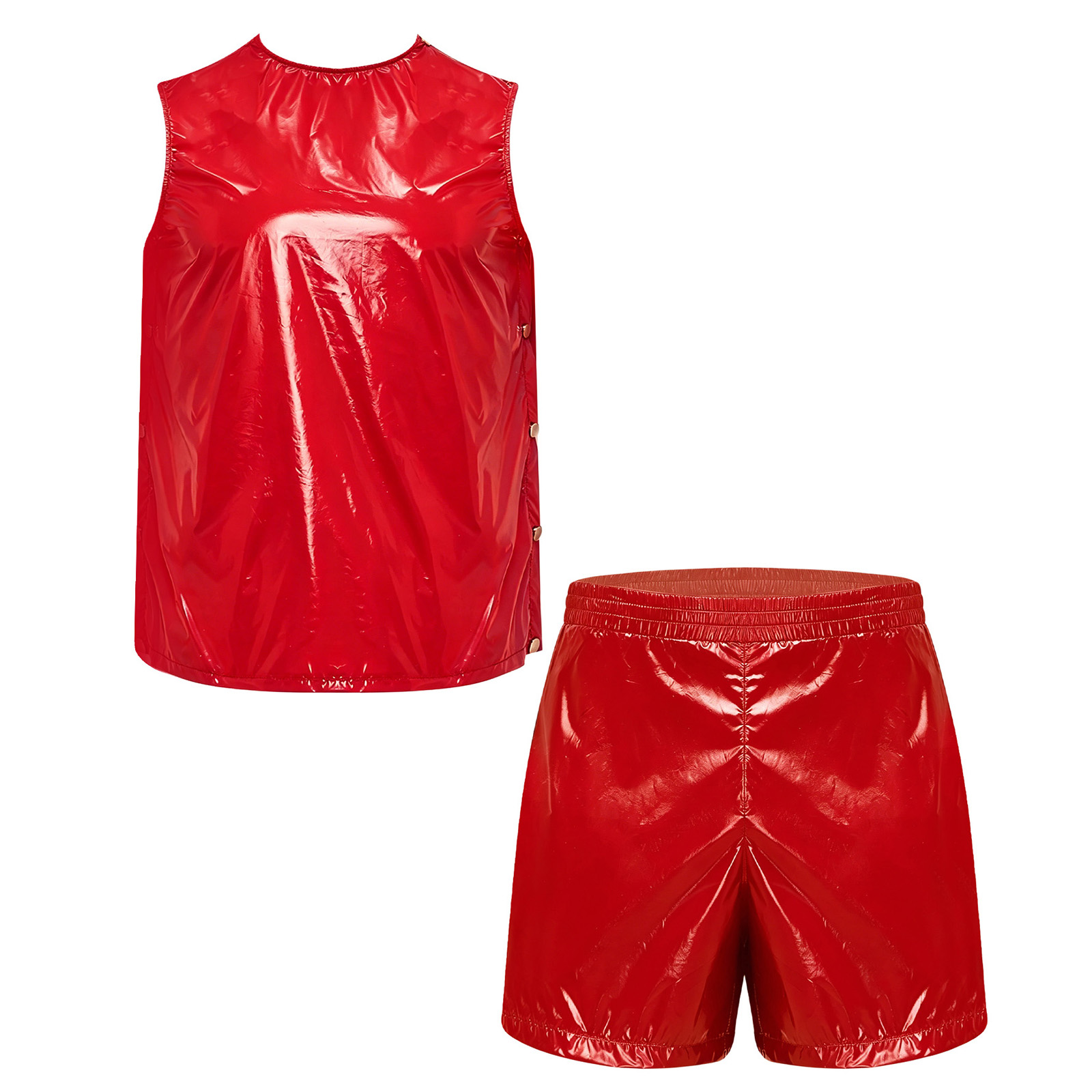 男性用防水汗止め2ピースセット タンクトップとサイドボタンボ - Summer Clothing Usa のレビューと価格
