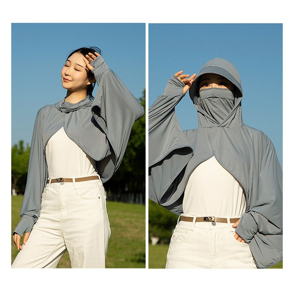 アイスシルク日焼け止めショール長袖抗紫外線運転用ショートマン - Summer Clothing Drive のレビューと価格