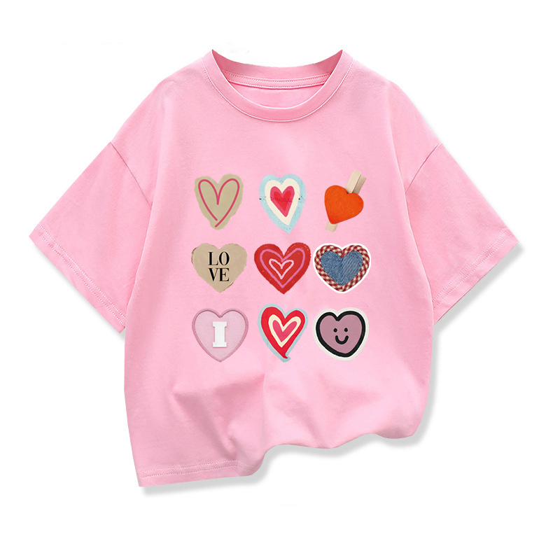2026 ガールズハート型高品質 Tシャツ 2026 夏の新 - Summer Clothing Drawing For Kids のレビューと価格