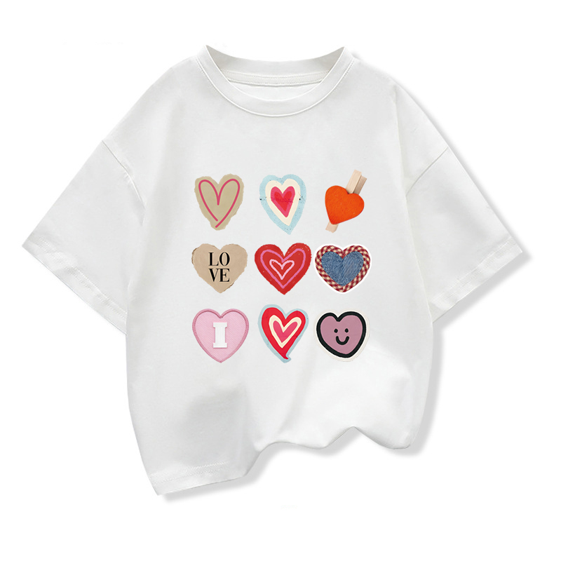 2026 ガールズハート型高品質 Tシャツ 2026 夏の新 - Summer Clothing Drawing For Kids のレビューと価格