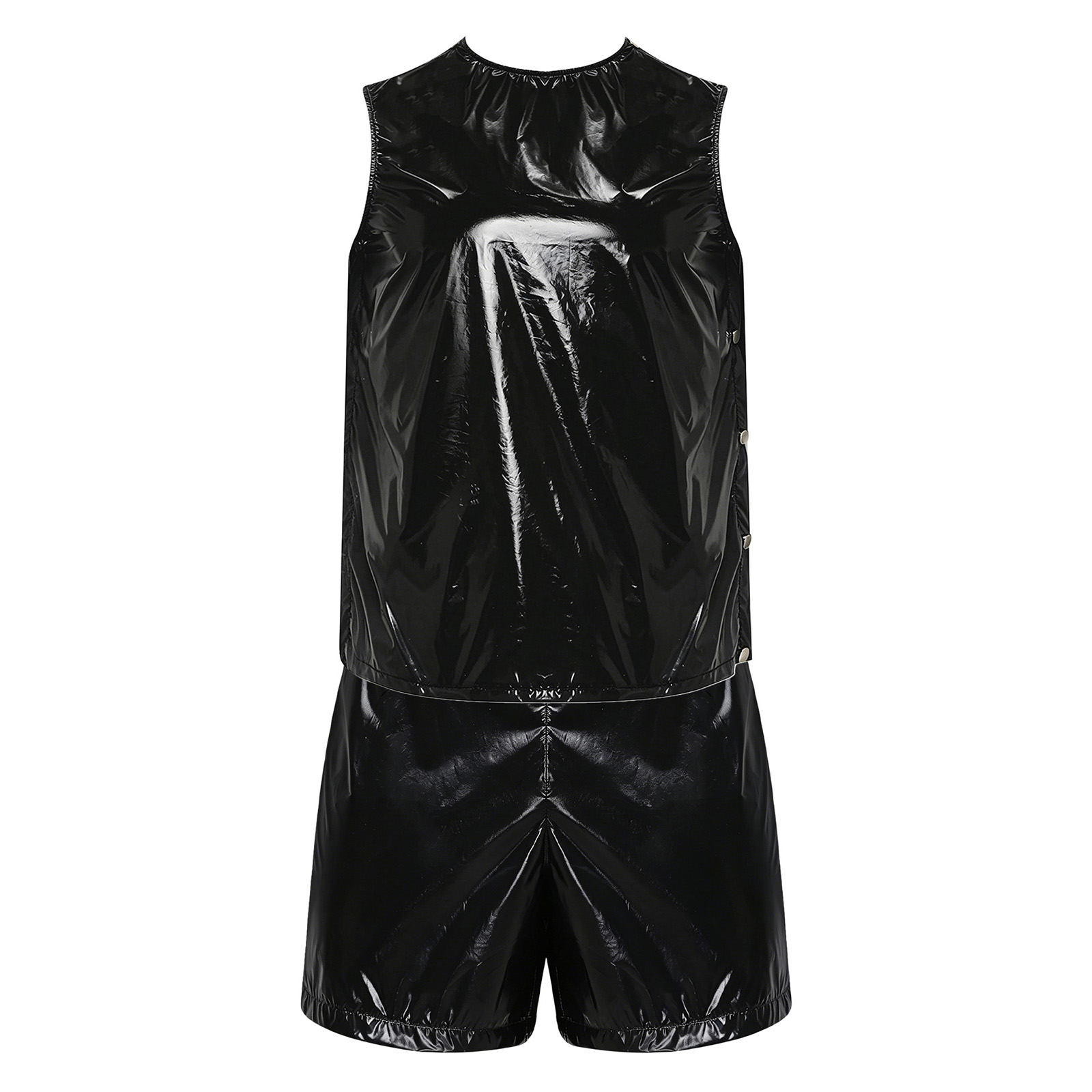 メンズ防水汗止めトラックスーツタンクトップとサイドボタン付き - Summer Clothing Usa のレビューと価格