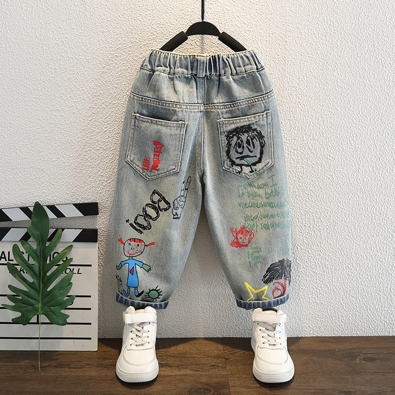 男の子のジーンズ子供のための子供服 2-10 歳子供のズボン - Summer Clothing Drawing For Kids のレビューと価格