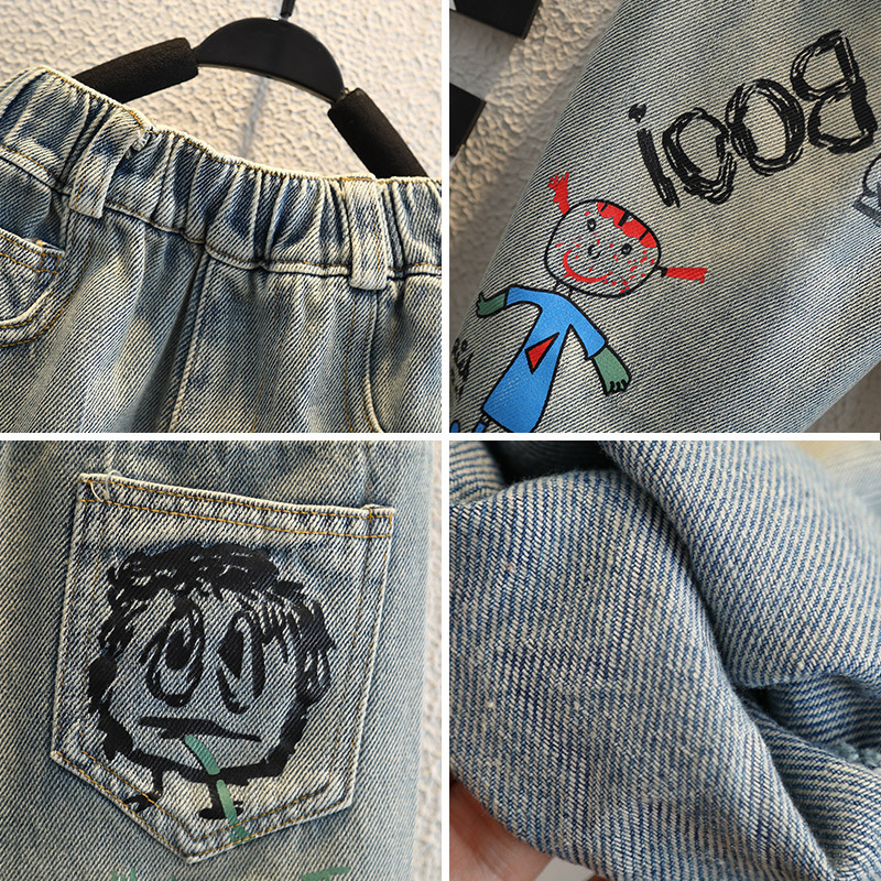 男の子のジーンズ子供のための子供服 2-10 歳子供のズボン - Summer Clothing Drawing For Kids のレビューと価格