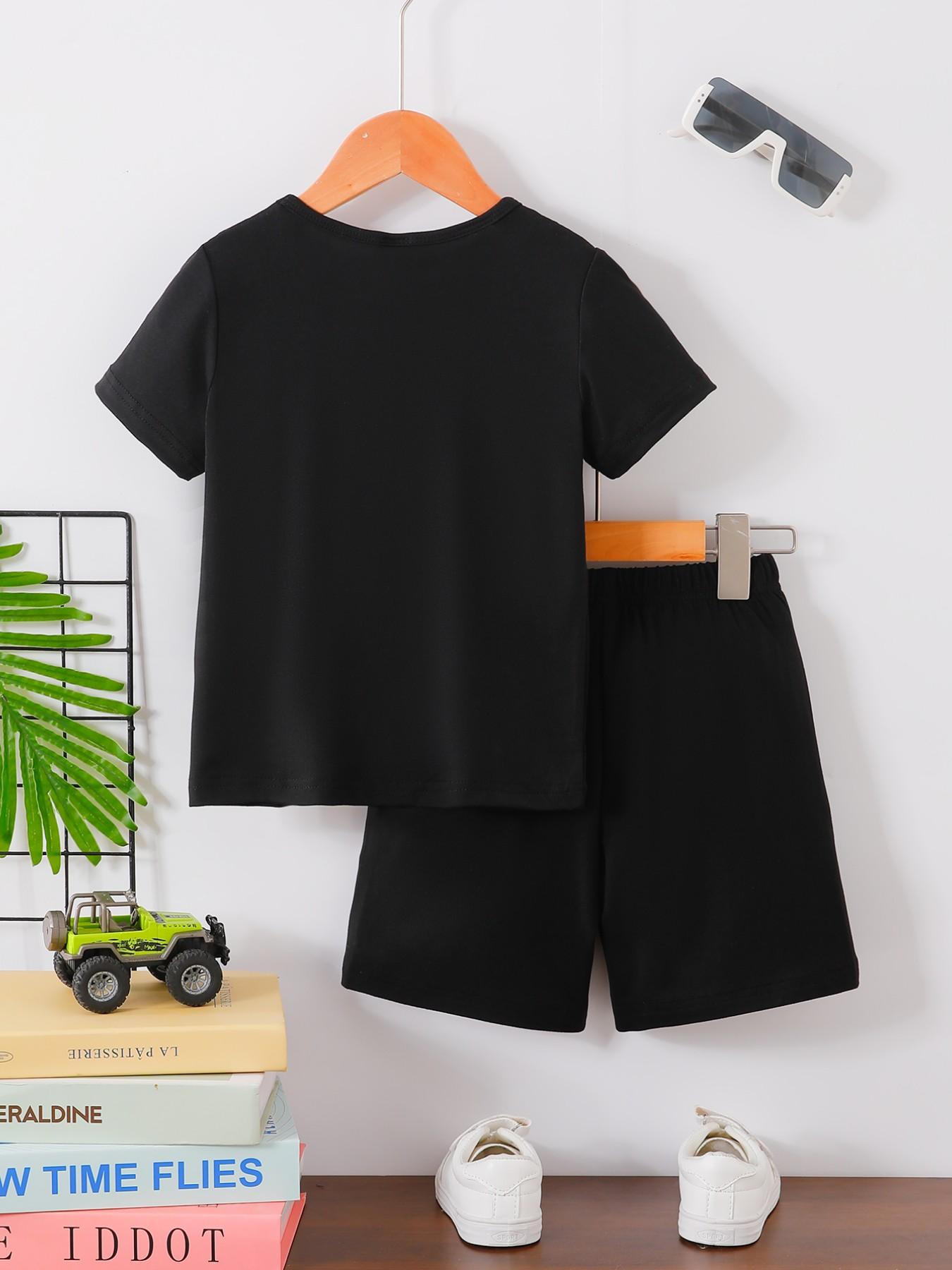 男の子用恐竜柄快適セット 可愛い子供服 ソフト素材のツーピー - Summer Clothing Drive のレビューと価格