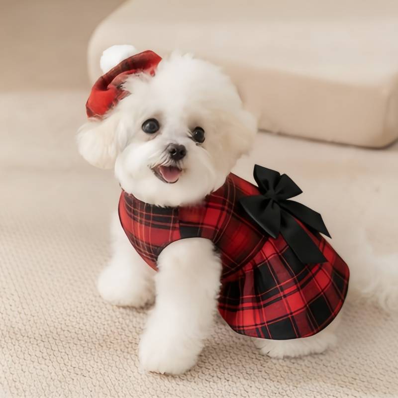 ペット犬服チェック柄シャツスーツネクタイガウン春夏子犬コート - Summer Dog Clothing のレビューと価格