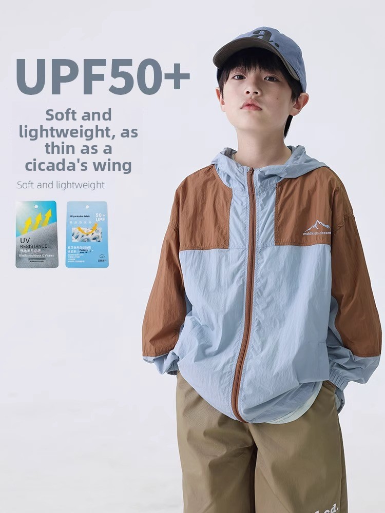 男の子夏服日焼け止め服アウター薄型モデル新2026子供用アウ - Summer Clothing Material のレビューと価格