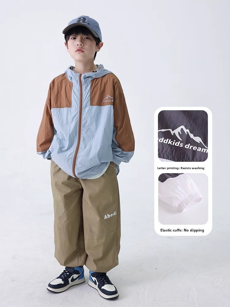 男の子夏服日焼け止め服アウター薄型モデル新2026子供用アウ - Summer Clothing Material のレビューと価格