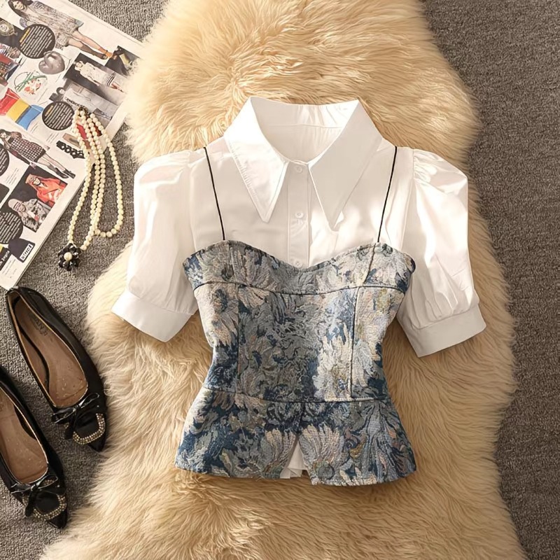夏の新しい女性服韓国ファッション服セットカジュアルシック半袖 - Summer De Clothing のレビューと価格