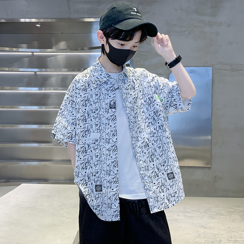 2025 新しい夏のキッズデザイン半袖シャツ十代の少年カジュ - Summer Clothing Drawing For Kids のレビューと価格