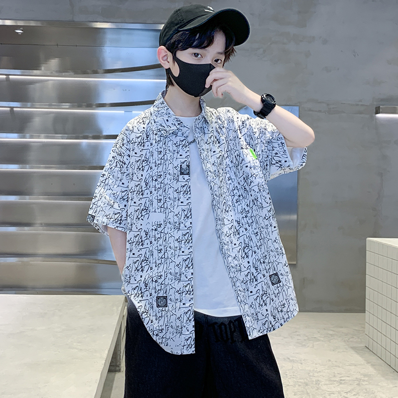 2025 新しい夏のキッズデザイン半袖シャツ十代の少年カジュ - Summer Clothing Drawing For Kids のレビューと価格