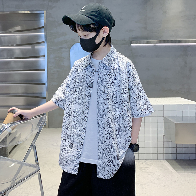 2025 新しい夏のキッズデザイン半袖シャツ十代の少年カジュ - Summer Clothing Drawing For Kids のレビューと価格