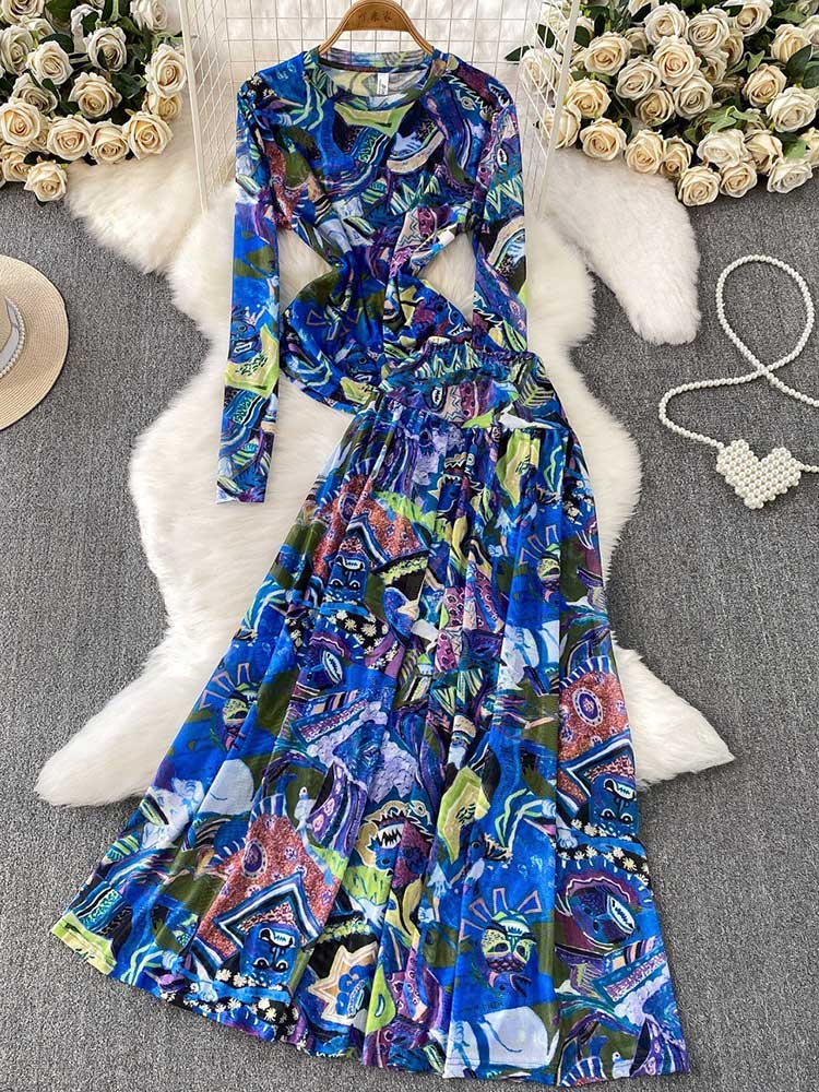 春夏カジュアルツーピースセット、曲線美の女性向け、長袖ボイル - Summer Clothing Vacation のレビューと価格