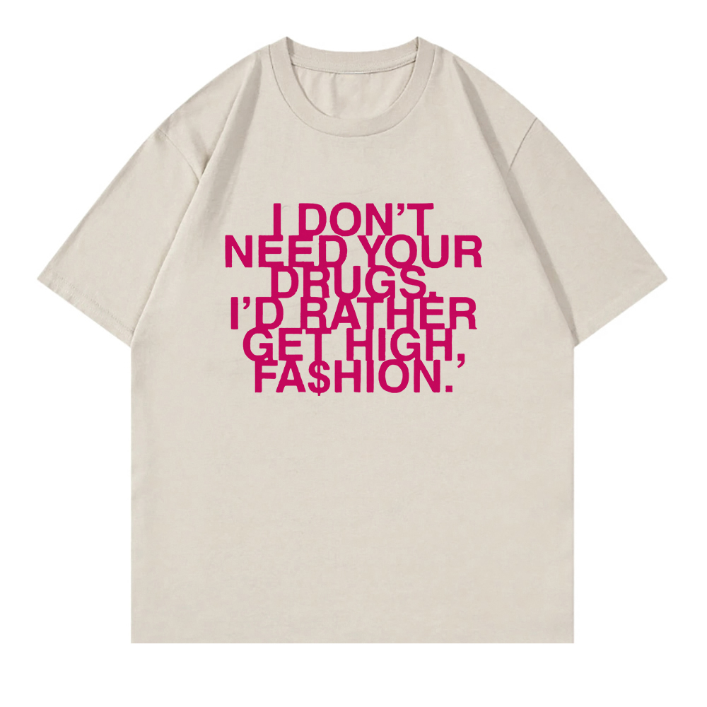 私はあなたの薬は必要ありません、ハイファッションTシャツを手 - Summer Rae Clothing のレビューと価格